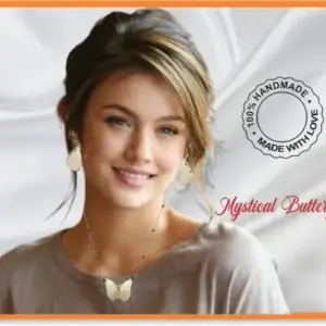 Collar y aretes - Mariposa Mística